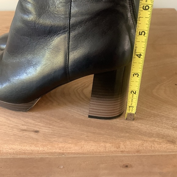 Sanctuary Womens Razzle Black Leather Ombre Heels Ankle Boots Shoes size 7.5 M‎ - Picture 9 of 15